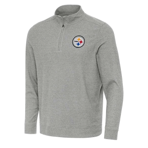 Pittsburgh Steelers Antigua Subtle 1/4 Zip 3XLarge Grey Heather