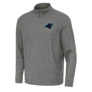 Carolina Panthers Antigua Subtle 1/4 Zip 3XLarge Black Heather