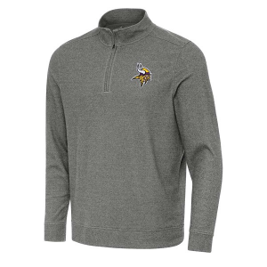 Minnesota Vikings Antigua Subtle 1/4 Zip 3XLarge Black Heather