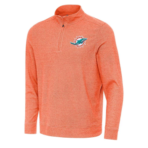Miami Dolphins Antigua Subtle 1/4 Zip 3XLarge Mango Heather