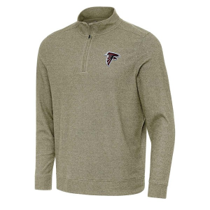 Atlanta Falcons Antigua Subtle 1/4 Zip Small Burnt Olive/Heather