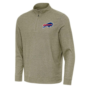 Buffalo Bills Antigua Subtle 1/4 Zip Medium Burnt Olive/Heather