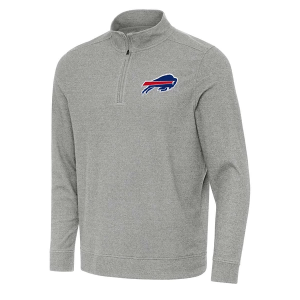 Buffalo Bills Antigua Subtle 1/4 Zip Small Grey Heather