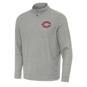 Chicago Bears Antigua Subtle 1/4 Zip Small Grey Heather