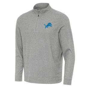 Detroit Lions Antigua Subtle 1/4 Zip XLarge Grey Heather