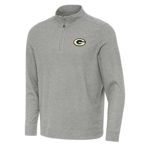 Green Bay Packers Antigua Subtle 1/4 Zip XLarge Grey Heather