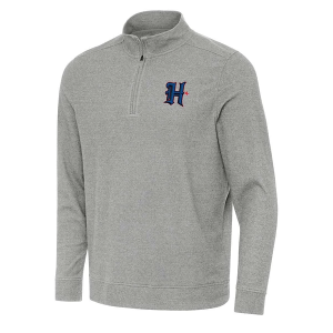 Houston Texans Antigua Subtle H Town 1/4 Zip Small Grey Heather
