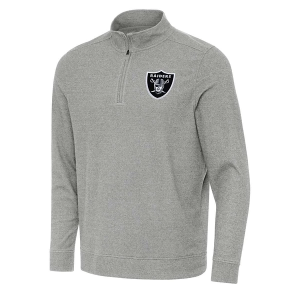 Las Vegas Raiders Antigua Subtle 1/4 Zip 2XLarge Grey Heather