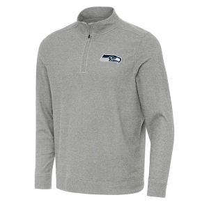 Seattle Seahawks Antigua Subtle 1/4 Zip Large Grey Heather