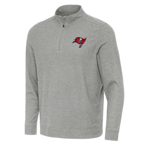 Tampa Bay Buccaneers Antigua Subtle 1/4 Zip 2XLarge Grey Heather