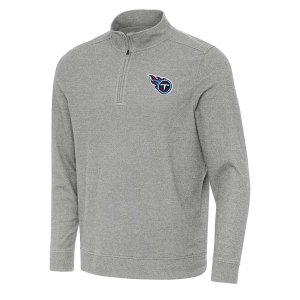 Tennessee Titans Antigua Subtle 1/4 Zip Small Grey Heather
