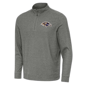 Baltimore Ravens Antigua Subtle 1/4 Zip Small Black Heather