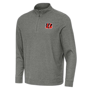 Cincinnati Bengals Antigua Subtle 1/4 Zip 2XLarge Black Heather