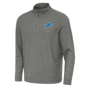 Detroit Lions Antigua Subtle 1/4 Zip XLarge Black Heather