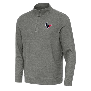 Houston Texans Antigua Subtle 1/4 Zip Large Black Heather