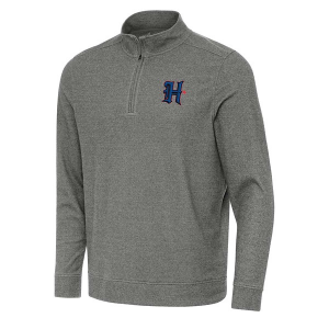 Houston Texans Antigua Subtle H Town 1/4 Zip Small Black Heather