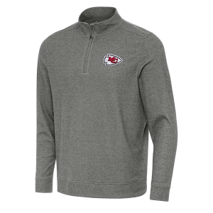 Kansas City Chiefs Antigua Subtle 1/4 Zip XLarge Black Heather