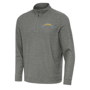 Los Angeles Chargers Antigua Subtle 1/4 Zip Small Black Heather