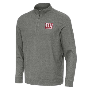 New York Giants Antigua Subtle 1/4 Zip Small Black Heather