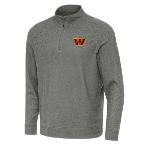 Washington Commanders Antigua Subtle 1/4 Zip Small Black Heather