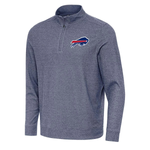 Buffalo Bills Antigua Subtle 1/4 Zip Small Navy Heather