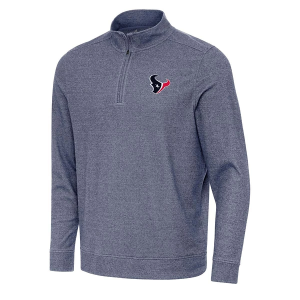 Houston Texans Antigua Subtle 1/4 Zip Large Navy Heather