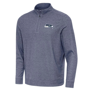 Seattle Seahawks Antigua Subtle 1/4 Zip XLarge Navy Heather