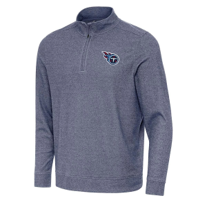Tennessee Titans Antigua Subtle 1/4 Zip Large Navy Heather