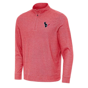 Houston Texans Antigua Subtle 1/4 Zip Small Dark Red Heather