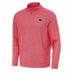 New England Patriots Antigua Subtle 1/4 Zip XLarge Dark Red Heather