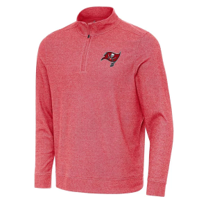 Tampa Bay Buccaneers Antigua Subtle 1/4 Zip 2XLarge Dark Red Heather