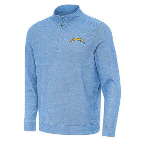 Los Angeles Chargers Antigua Subtle 1/4 Zip Small Columbia Blue Heather