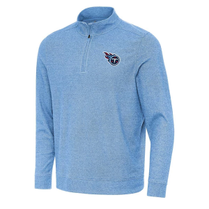 Tennessee Titans Antigua Subtle 1/4 Zip Large Columbia Blue Heather