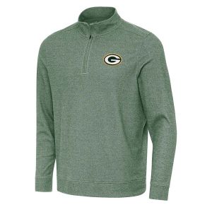Green Bay Packers Antigua Subtle 1/4 Zip XLarge Dark Pine Heather