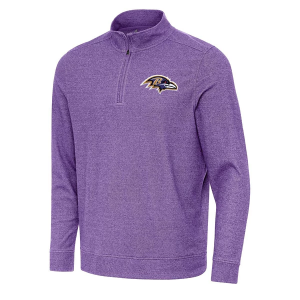 Baltimore Ravens Antigua Subtle 1/4 Zip XLarge Dark Purple Heather