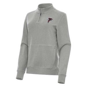 Women's Atlanta Falcons Antigua Crush 1/4 Zip XSmall Grey Heather