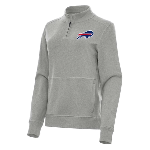 Women's Buffalo Bills Antigua Crush 1/4 Zip XSmall Grey Heather
