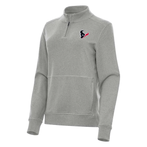 Women's Houston Texans Antigua Crush 1/4 Zip XSmall Grey Heather