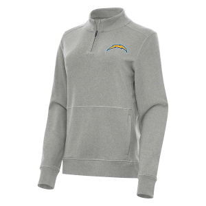 Women's Los Angeles Chargers Antigua Crush 1/4 Zip XSmall Grey Heather