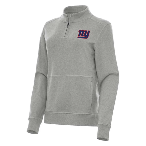 Women's New York Giants Antigua Crush 1/4 Zip XSmall Grey Heather