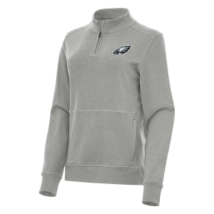Women's Philadelphia Eagles Antigua Crush 1/4 Zip XSmall Grey Heather