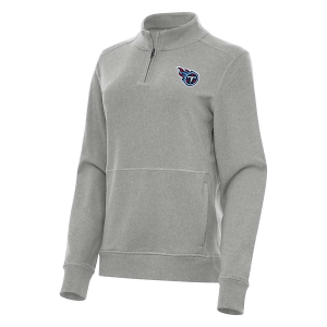 Women's Tennessee Titans Antigua Crush 1/4 Zip XSmall Grey Heather