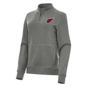 Women's Arizona Cardinals Antigua Crush 1/4 Zip XLarge Black Heather