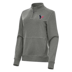 Women's Houston Texans Antigua Crush 1/4 Zip Large Black Heather