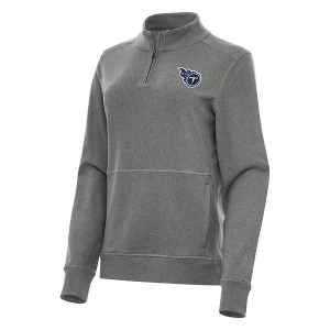 Women's Tennessee Titans Antigua Crush 1/4 Zip Large Black Heather