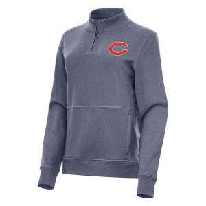 Women's Chicago Bears Antigua Crush 1/4 Zip XLarge Navy Heather