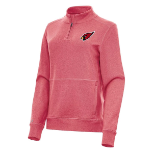 Women's Arizona Cardinals Antigua Crush 1/4 Zip XSmall Dark Red Heather