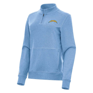 Women's Los Angeles Chargers Antigua Crush 1/4 Zip XSmall Columbia Blue Heather