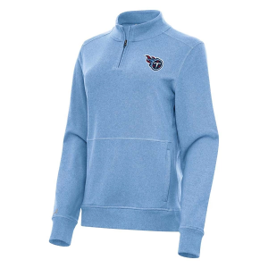 Women's Tennessee Titans Antigua Crush 1/4 Zip XSmall Columbia Blue Heather