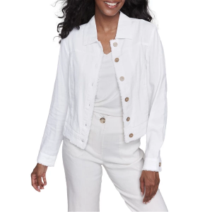 Women's Charlie B Linen Jacket XLarge White